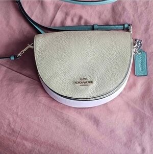 Coach Cream, Pink and Green Women's Bag